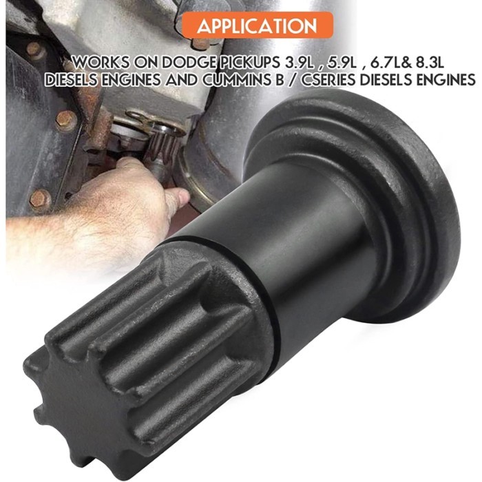 Engine Barring Rotating Tool for Cummins B/C Series Dodge Pickups 3.9L 5.9L 6.7L 8.3L Diesels Engin