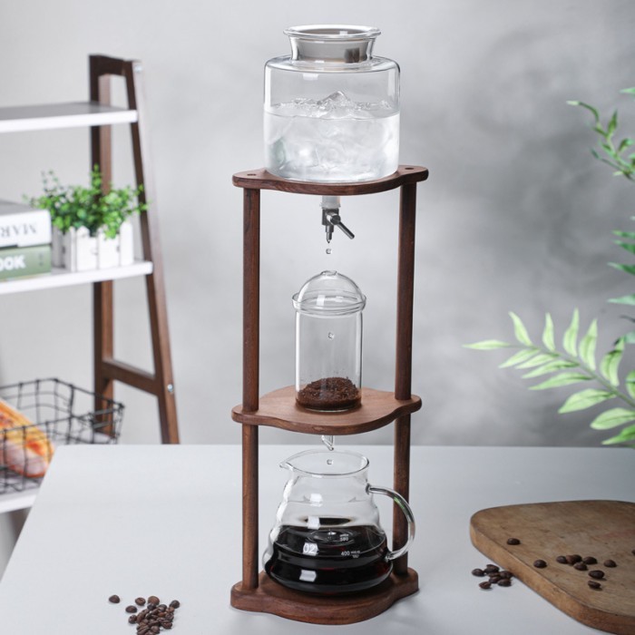 Drip Coffee Maker 4 Servings Glass Drip Coffee Ice Drip Pot Borosilicate Glass Ice Drip Cold Brew