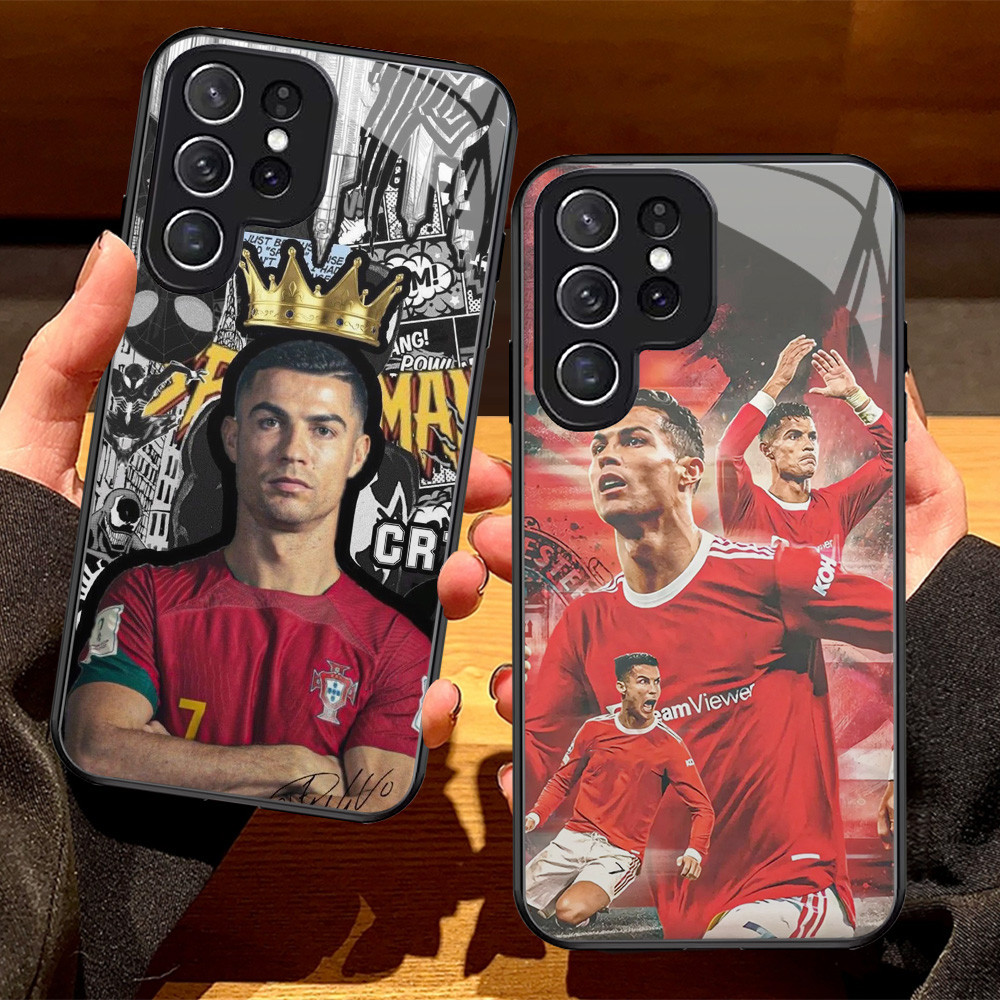 G-50 CR7 Ronaldo HD Glass Casing สําหรับ Samsung S24 S25 S21 Plus Ultra FE Case