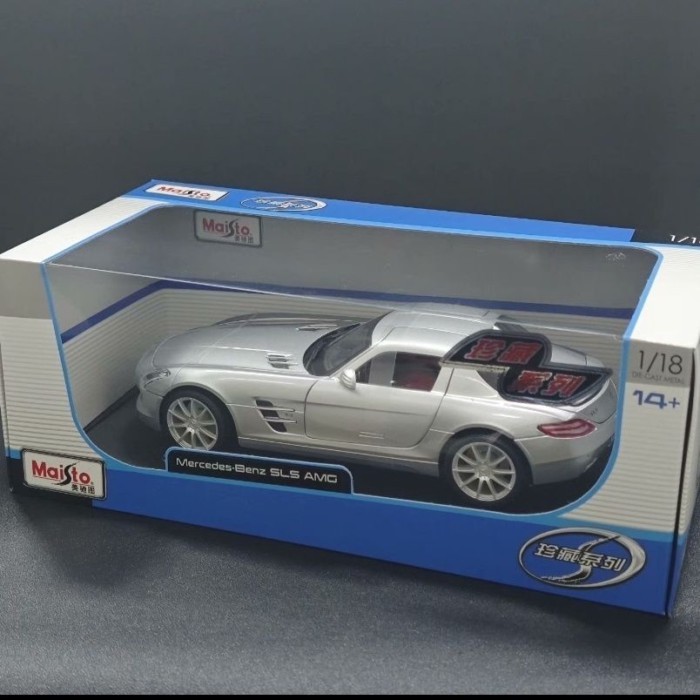 Meritor รูปที่ 1/18 Mercedes-Benz SLS AMG จําลองรถรุ่นตกแต่งของขวัญโรงงานเดิมรถสปอร์ตผลิตภัณฑ์ของแท้