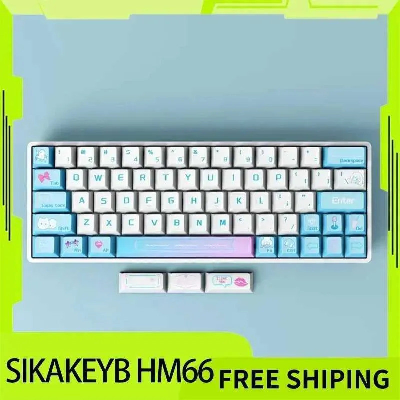 Sikakeyb Hm66 คีย์บอร์ดแบบมีสายแกนแม่เหล็ก E-Sports คีย์บอร์ดเกม Custom Rgb Pbt คีย์บอร์ดสําหรับ Win
