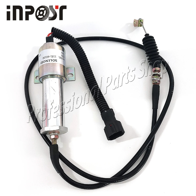 24V 11E1-60100 Fuel Shut off Stop Solenoid For Hyundai R210 Daewoo DH220-5 11E160100 11E1-60100-24