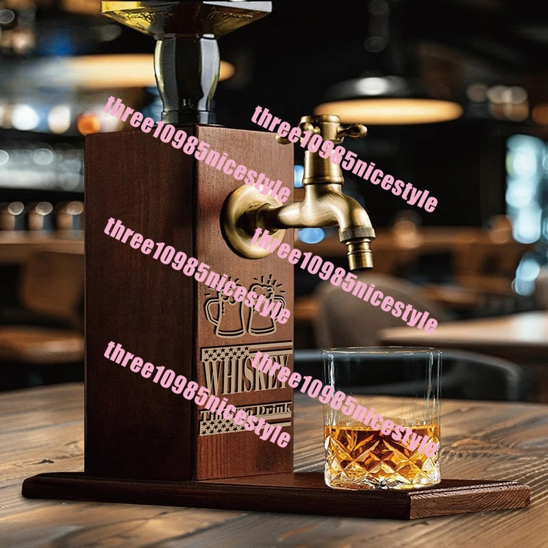 Wooden Wine Whiskey Set Personalized Men's Whiskey Dispenser