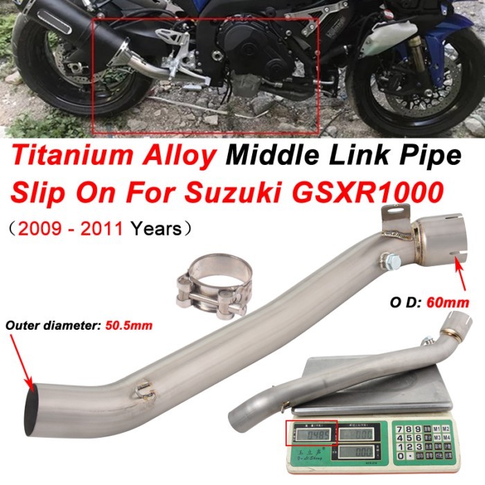 Slip On For Suzuki GSXR1000 GSXR-1000 GSXR 1000 K9 L0 L1 2009 2010 2011 Motorcycle Exhaust Escape T