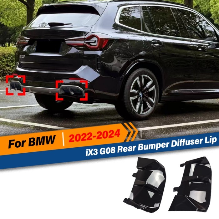 For Bmw IX3 G08 IX3 2022 2023 2024 M Performance Style Rear Bumper Diffuser Lip Lci M Sport Rear Ex