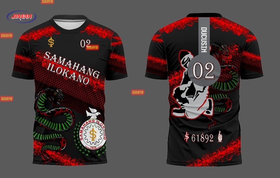 (JING01 )เสื้อยืดชาย Fitness CIAI SAMAHANG ALOCANO 68292 02 การออกแบบระเหิด - ชื่อที่กําหนดเองฟรี