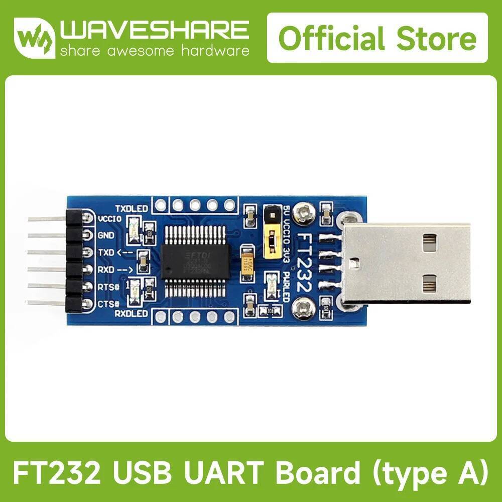 Waveshare FT232 USB UART Board (Type A), USB ถึง TTL/UART, FT232R FT232RL ถึง RS232 TTL Serial Modul