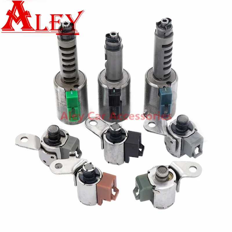 8PCS AW55 50SN AW55 51SN RE5F22A AF33 Transmission Solenoid Kit Set 04UP For Volvo C30 C70 S40 S60