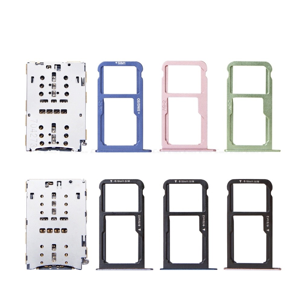Micro SD ซิมการ์ดถาดซ็อกเก็ต Reader Connector อะแดปเตอร์สําหรับ HuaWei P10 Lite WAS-LX1 LX1A LX2 LX2