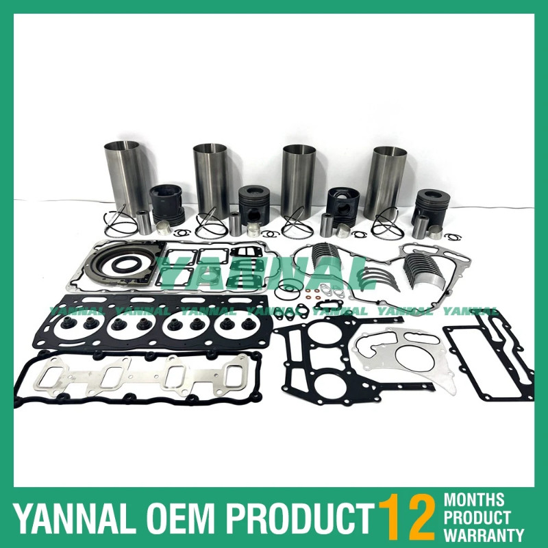 1104A-44 Cylinder Liner Kit With Gasket Set Bearing 3135M111 For Perkins Excavator Engine Parts