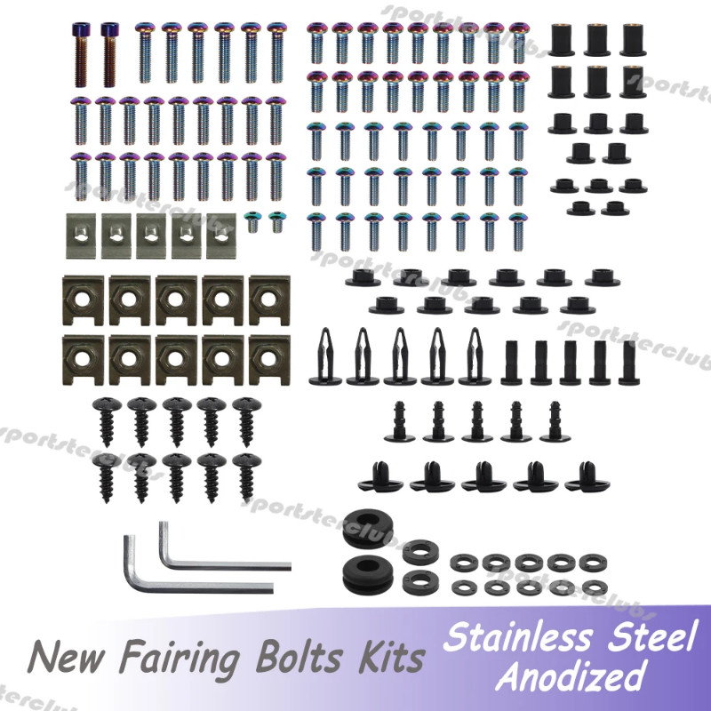 Stainless Steel Complete Fairing Bolt Kit Bodywork Windscreens Screws Set For Suzuki K1 K3 K4 K5 K6