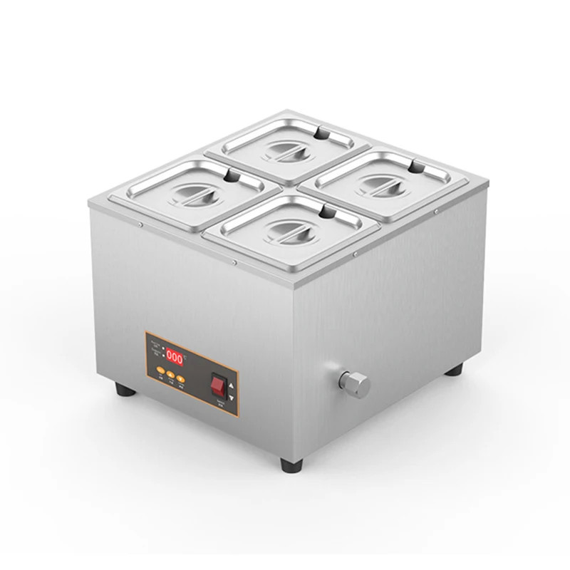 2/3/4 Cylinders Sauce Warmer Electric Chocolate Warmer Machine Sauce Bottle Warmer Stainless Steel