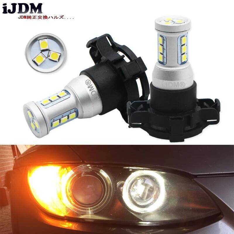 C 2Pcs Py24w LED Bulbs For BMW E0/E2 3 Series,F10/F07 5 Series, E83/F25 X3 E70 X5 E71 X6 Z4 Front T