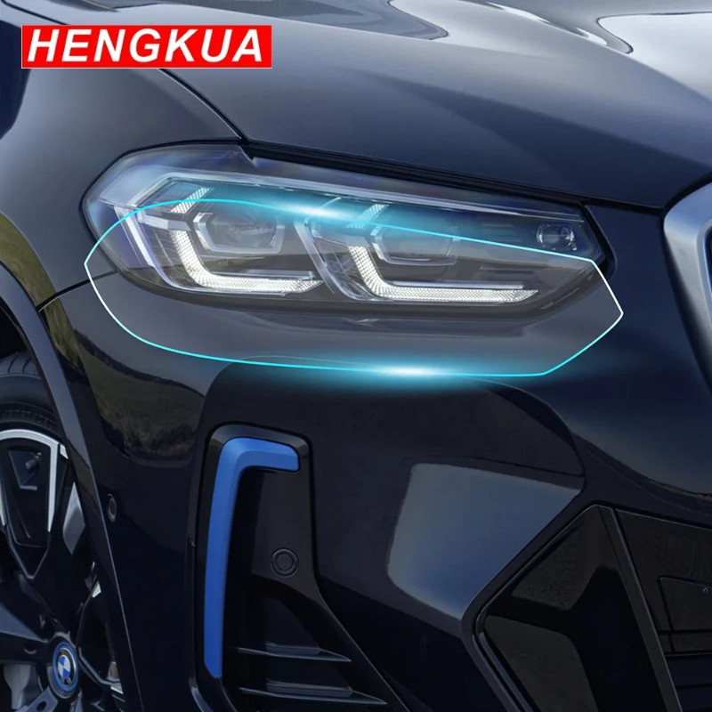 Car Headlight Film For BMW IX3 M Sport 2022 2023 2024 TPU PPF Accessories Anti-Scratch Precut Paint