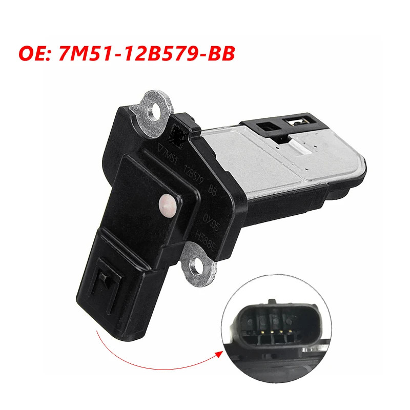 MAF 7M51-12B579-BB Mass Air Flow Sensor Meter For Ford Focus C-MAX Volvo S40 V40 C30 AFH70M-79