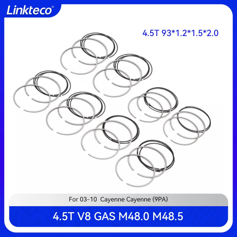 Engine Part 8pcs 93mm Piston Ring set Fit 4.5 T L Gas M48.00 M48.50 For 03-10 Porsche Cayenne 955 9