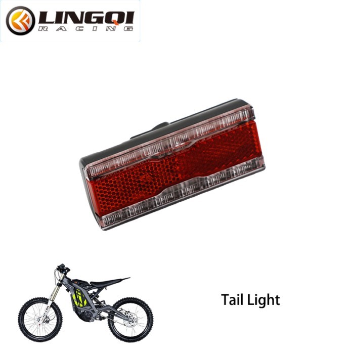 LINGQI RACING Motorcycle Rear Tail Light Brake Stop Taillight Lamp Red Lights For  Light Bee E-Bike