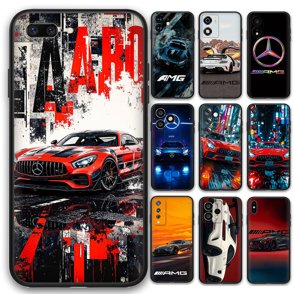 ความเข้ากันได้ Realme 5 5i 5s 6i 5Pro 6 6S 6Pro Q XT X2 K5 3 3Pro 28E9 Mercedes AMG TPU เคสโทรศัพท์