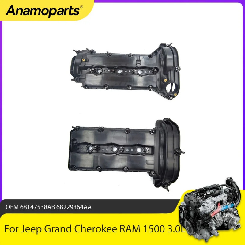 Engine Parts 2x Cylinder Head Cover Fits 3.0L V6 DIESEL For Jeep Grand Cherokee RAM 1500 Classic 3.