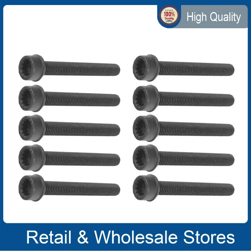 10PCS Cylinder Head Bolts EA888 1.8/2.0T N91118902 for Audi A3 A5 A6 TT VW Passat CC Golf SEAT Skod