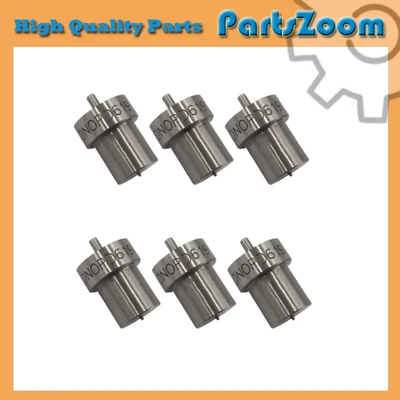 6 Piece Fuel Injector Nozzle DN0PD619 093400-6190 Nozzles for 1KZ-T/1HZ-T/5L-E