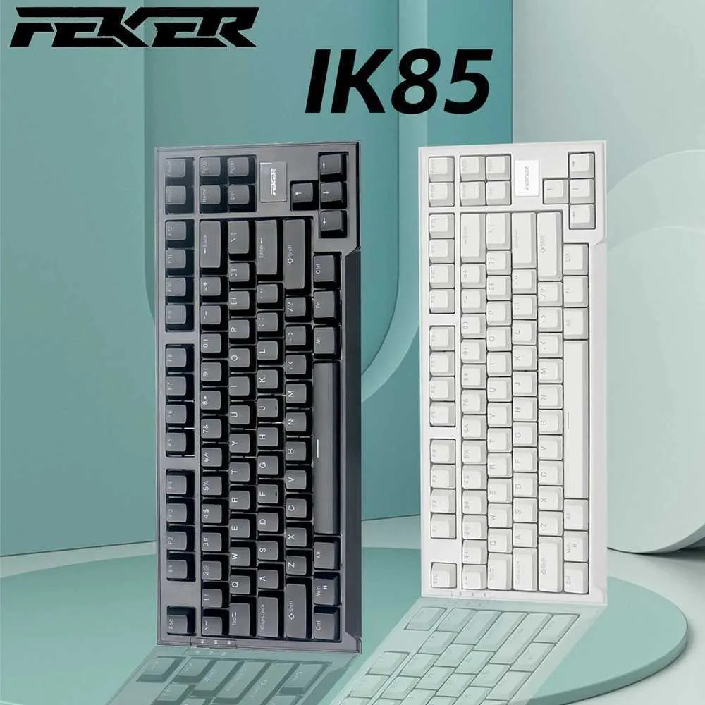 FEKER IK85 ปะเก็นคีย์บอร์ดแบบถอดเปลี่ยนได้ OUTEMU FEKER Panda สวิทช์สีขาว LED หน้าต่างแบบมีสาย/Mas M
