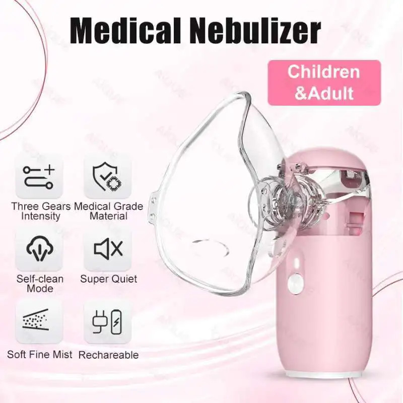 JUSTLANG Rechargeable Nebulizer Portable Min Silent Handheld Inhaler Ultrasonic Inhalator Mesh Atom