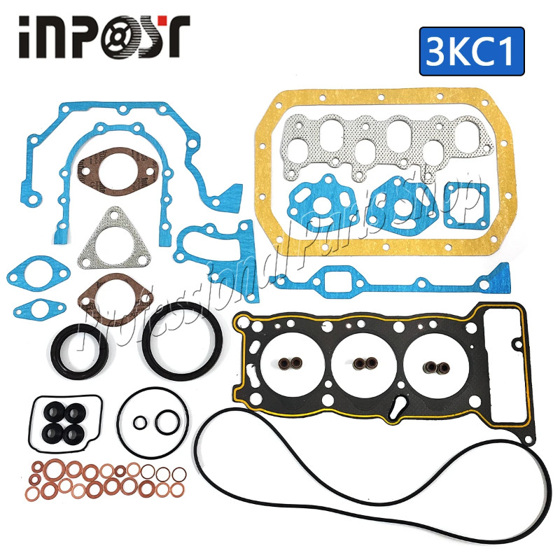 3KC1 Full Gasket Set With Head Gasket For ISUZU 3KC1 PA 3KC2 Engine Sumitomo S85UX S90F2 S100F2 8-9