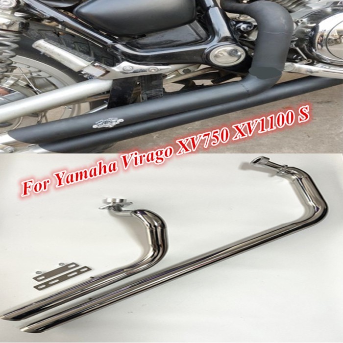 For Yamaha Virago XV750 XV1100 S Special Motorcycle Exhaust Pipe XV750 XV1100 Stainless Steel Full