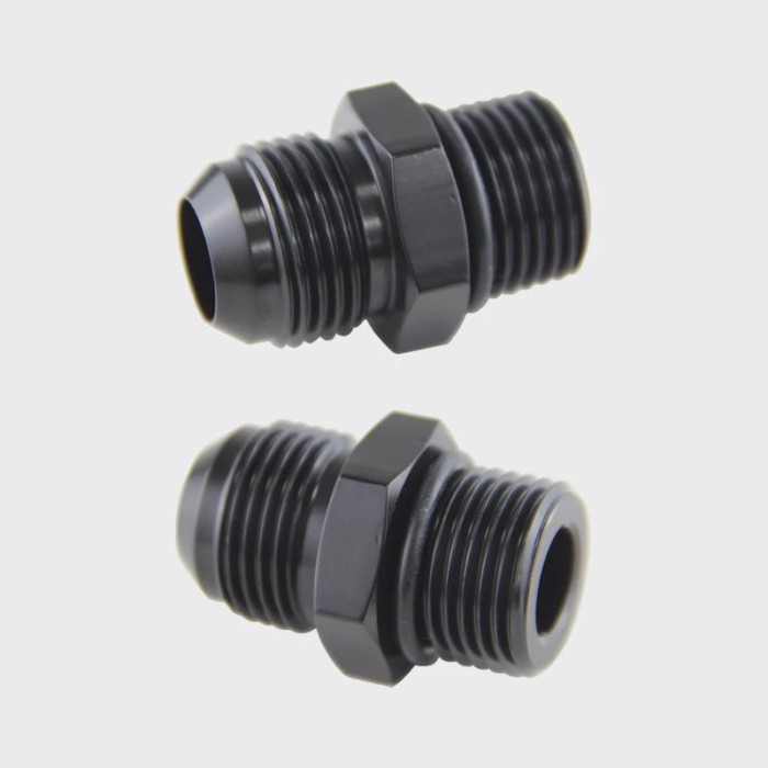 Straight Adapter 2PCS G1/2" 21mm to AN10 7/8"-14UNF Aluminum for Oil Water Air System