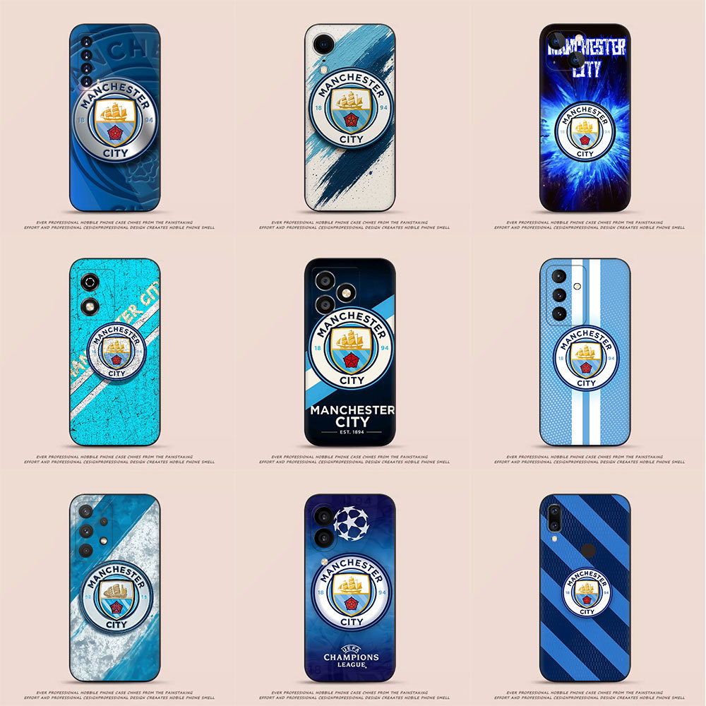 เคสโทรศัพท์แบบนุ่มสีดําสําหรับ Redmi 12 12C 12R 11a K60 K60Pro K70 K70Pro GT98 Manchester City