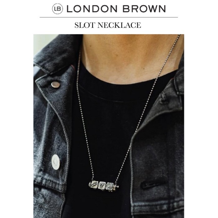 LONDON BROWN - SLOT NECKLACE - สร้อยคอเงินแท้ ดีไซน์สล็อต จากลอนดอนบราว LONDON BROWN JEWELLERY