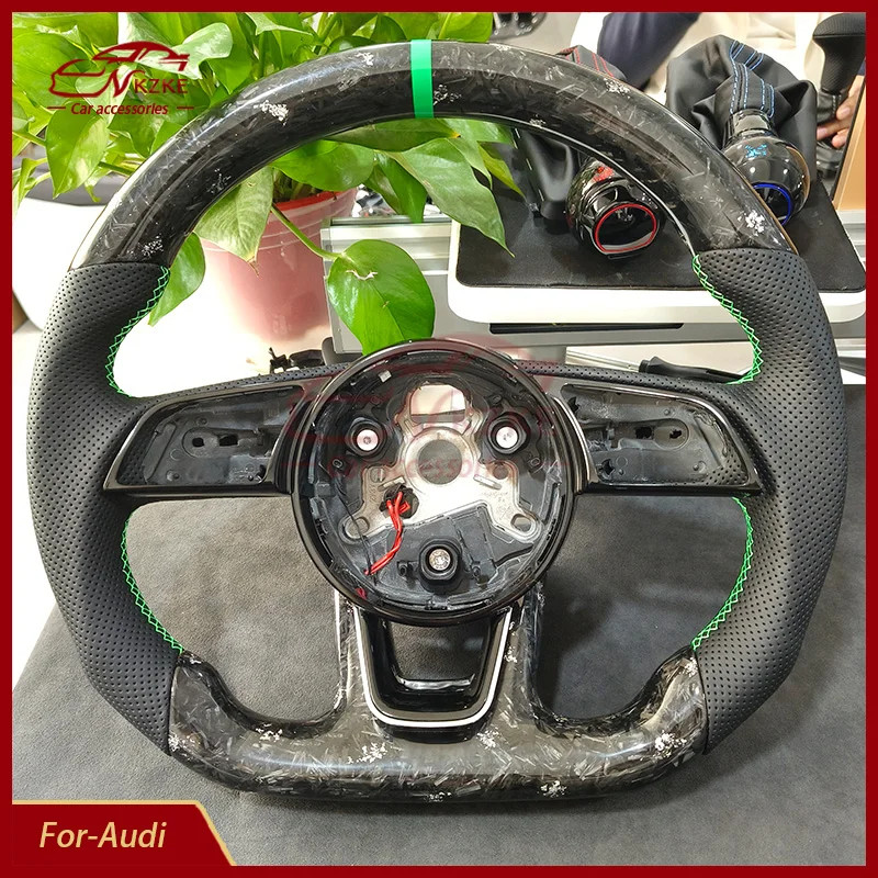 Forged Carbon Fiber Steering Wheel Suitable For Audi A4 B9 A3 8Y A5 S3 S4 RS3 RS4 Models With Heati