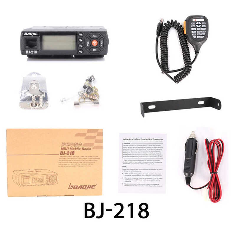 ▥ Bj-218วิทยุติดรถยนต์ Baojie อุปกรณ์เคลื่อนที่แบบสองทาง VHF วิทยุมือถือ UHF MINI MAX 25W วิทยุ