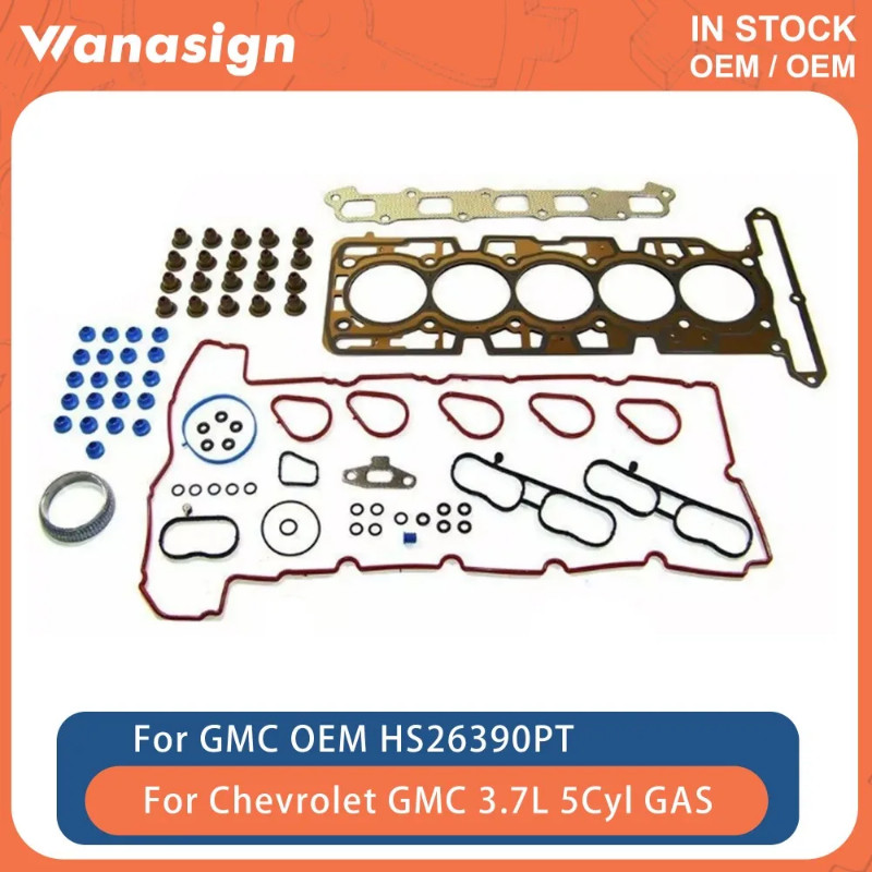 Engine Full Head Gasket Set Fit 3.7 L 5Cyl For Chevrolet GMC Canyon Canyon 3.7L L5 GAS 07-12 HS2639