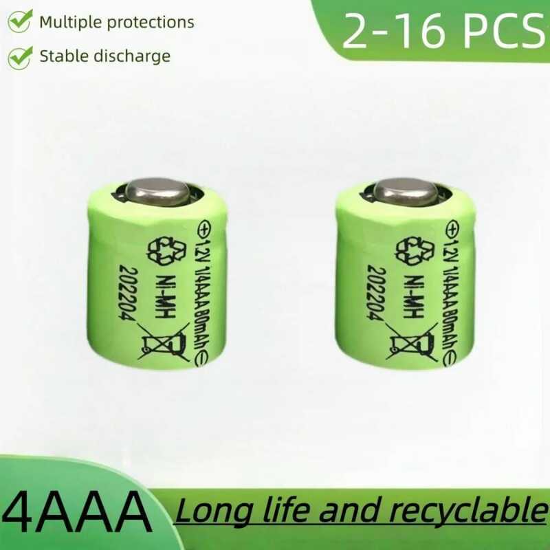 C 1.2V 80Mah Solar Night Light Nimh Battery 1/4Aaa Remote Control Electric Toy Nimh Rechargeable Ba
