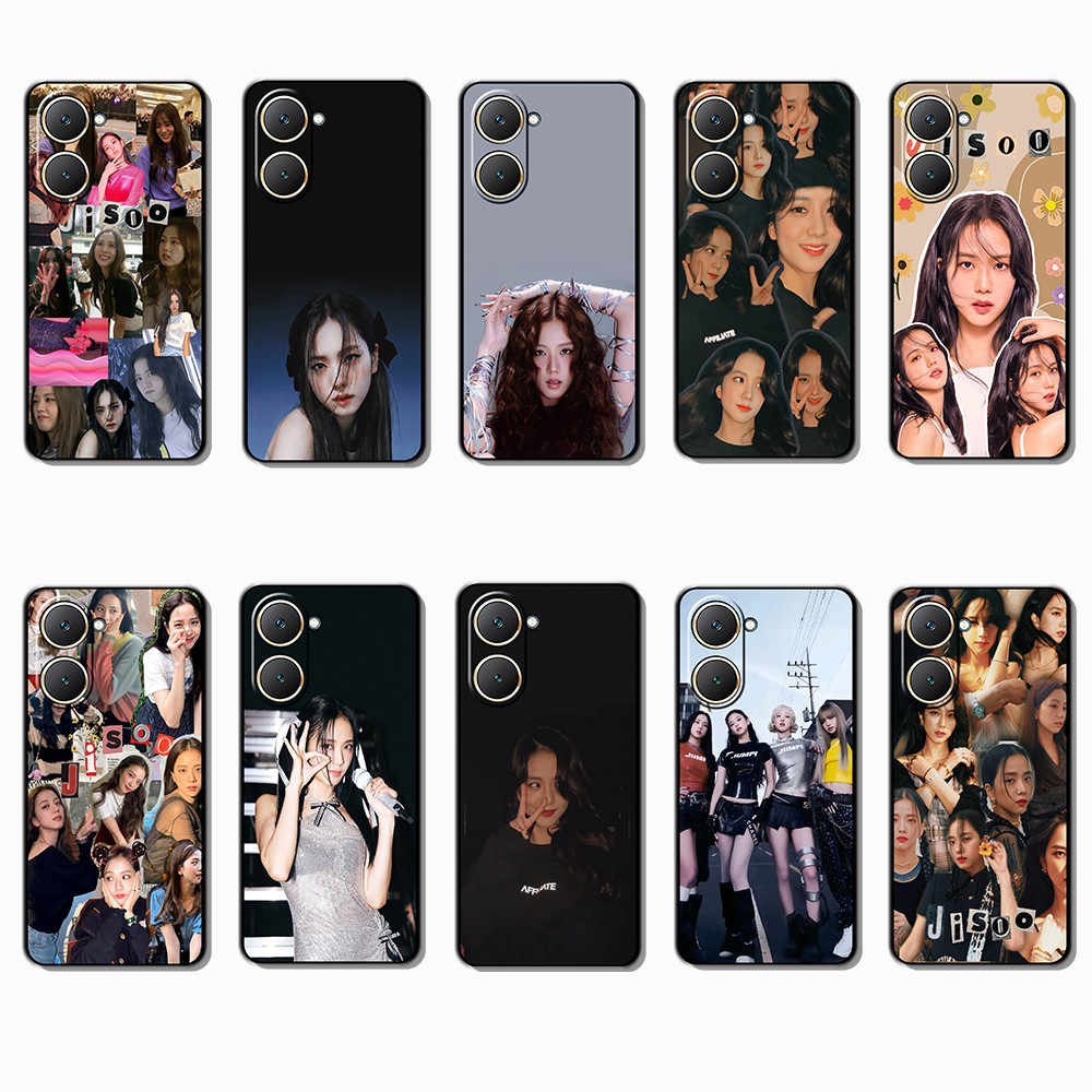 Vivo Y03 Y30T Y18 Y18S Y18E T3 Z9 lite Y37M EB10 jisoo เคสโทรศัพท์สีดํานุ่มแฟชั่น