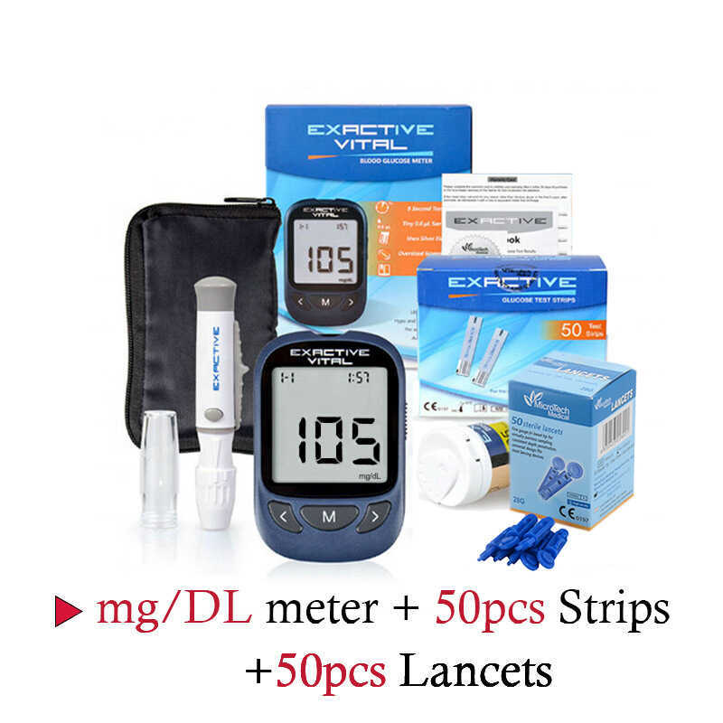EXACTIVE VITAL เครื่องมือทดสอบน้ําตาลในเลือดสําหรับน้ําตาลในเลือด การตรวจจับที่แม่นยําทางการแพทย์ น้