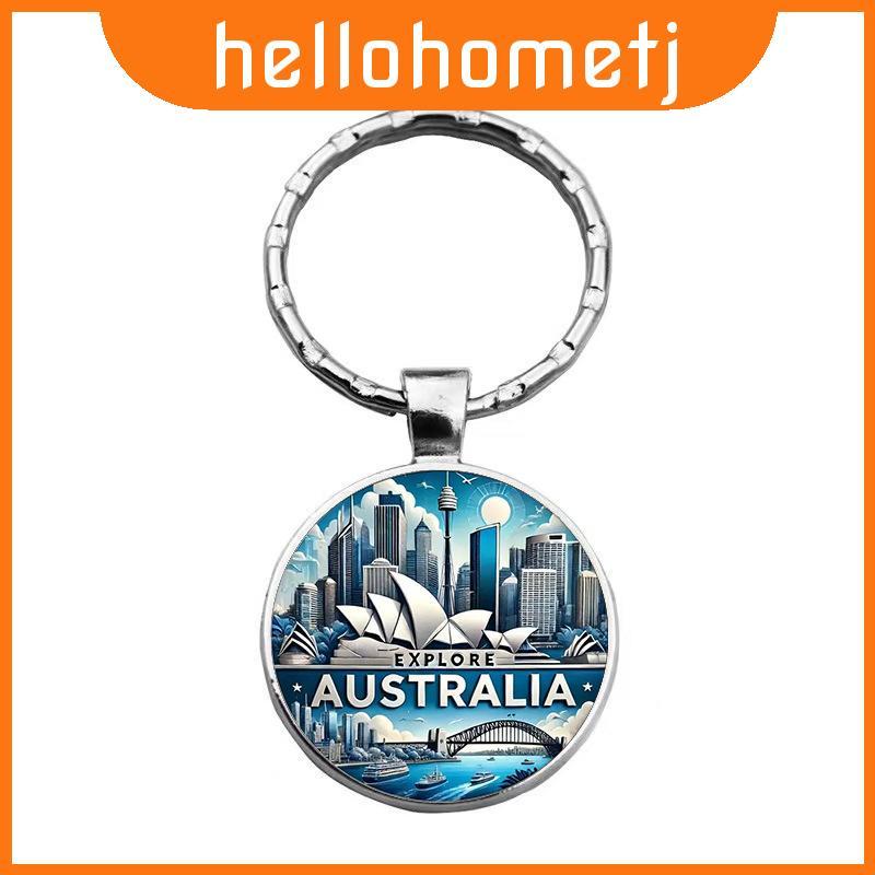 พวงกุญแจสังกะสีหรูหราโลหะผสม Featuring Sydney Opera House สําหรับงานแต่งงานโปรดปรานหรือปาร์ตี้