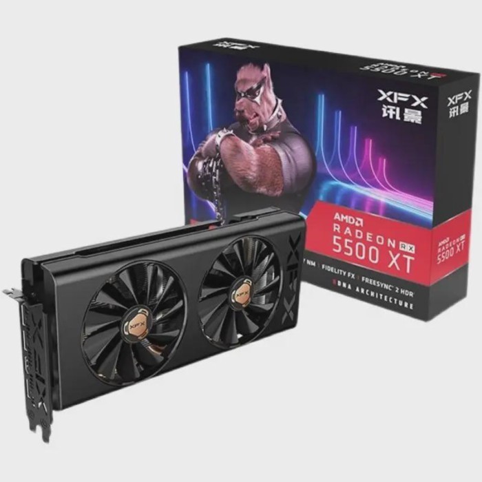 High Quality Refurbished XFX AMD RX 5500 XT 8GB GDDR6 THICC II Pro Graphics Card