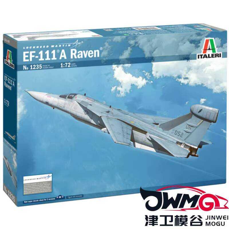 ITALERI 1235 1/72 เครื่องบินประกอบสำหรับสงครามทางอิเล็กทรอนิกส์ U.S. EF-111A
