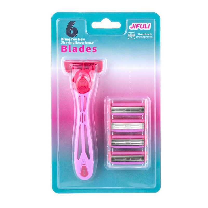 JIFUL/Lucky Welfare 6-Layer Shaving Blade เครื่องโกนหนวดกําจัดขนมีด Girl Body Blade Set