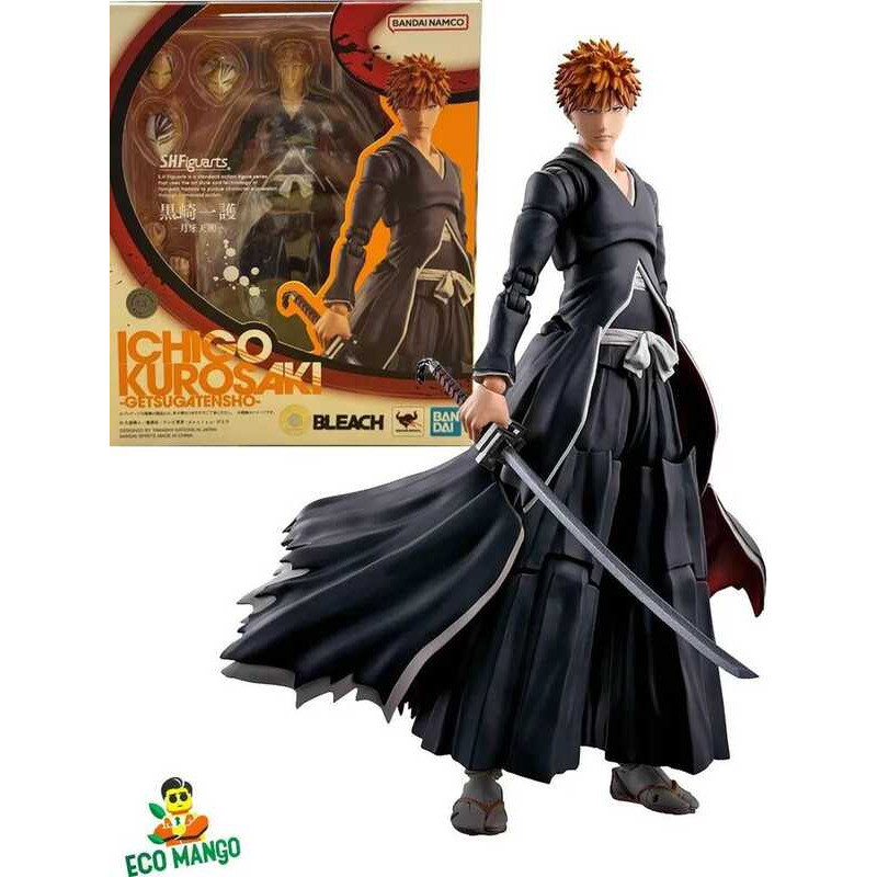 Bandai SHFIGUARTS Bleach Action Figure, Bleach, Ichigo Kurosaki, Getsugatensho, SHF