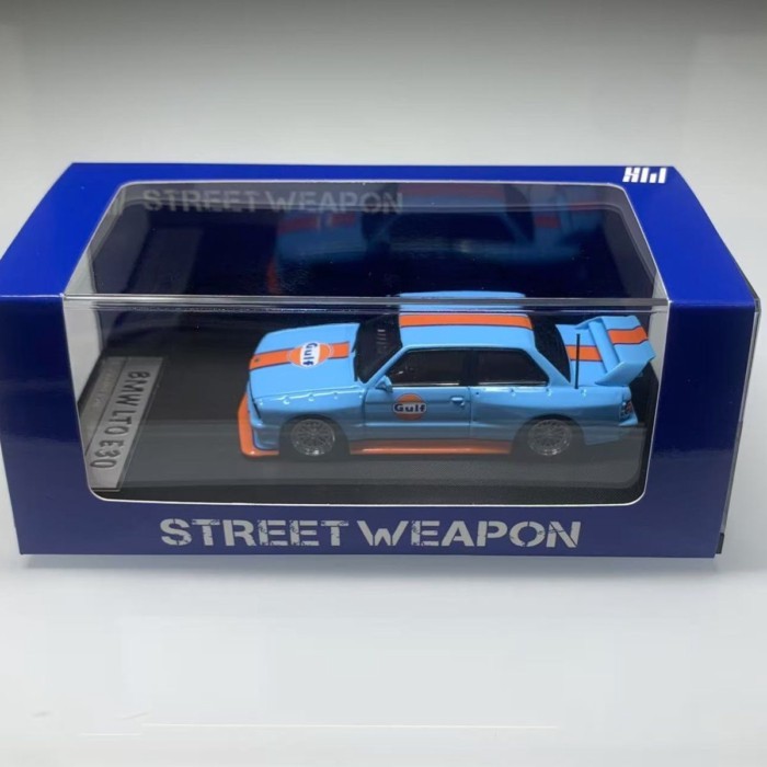 พร้อมสต็อกอาวุธถนน 1/64 BMW BMW M3 E30 LTO รถรุ่นโลหะผสม Bay ภาพวาด