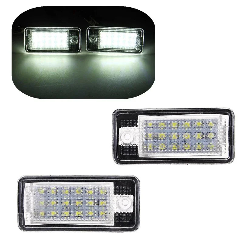2X LED Number License Plate Lights Lamps 8E0807430A 8E0807430B 8E0943021B 8E0943022B For Audi A4 S4