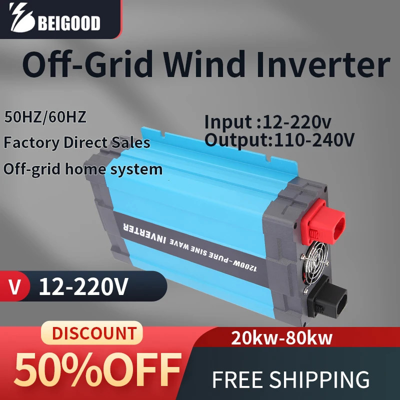60KW 50KW 30KW Pure Sine Wave Inverter DC 12v To AC 220V Voltage Transformer Power Converter Solar