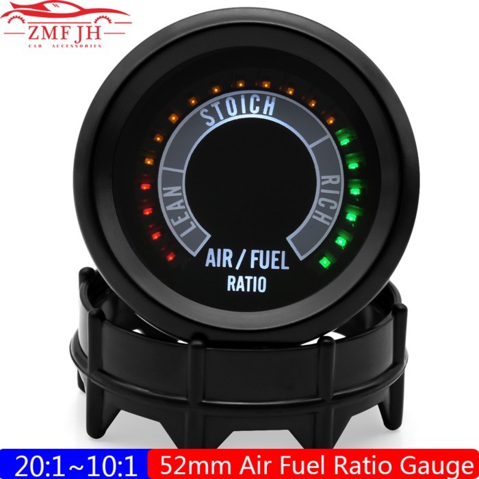 20:1~10:1 Air Fuel Ratio Gauge 2" 52mm Auto Car AFR Meter LED Digital Display AFR for Gasoline Car