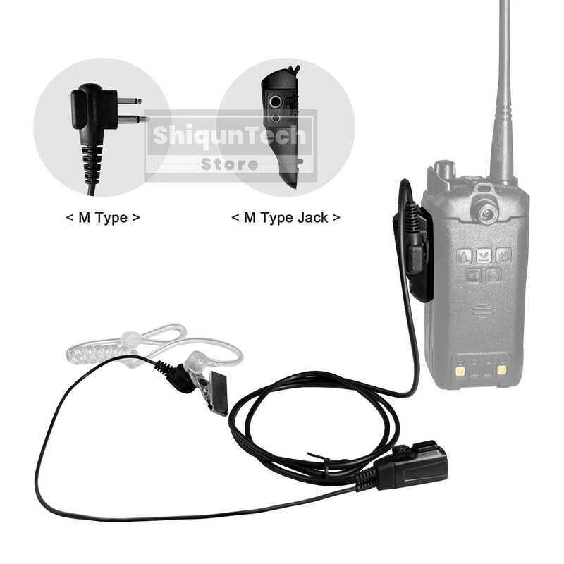 ▥  Uv-9R Plus Walkie Talkie อะแดปเตอร์เสียงสําหรับ Uv-S22 Uv-98 Uv-68 Bf-A58 วิทยุอุปกรณ