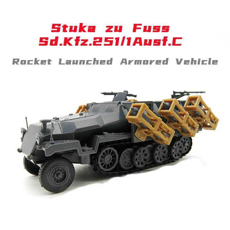 C 1/72 Ww2 Stuka Zu Fuss Assembly Model Rocket Launched Armored Vehicle Plastic Model Kits Boy's To