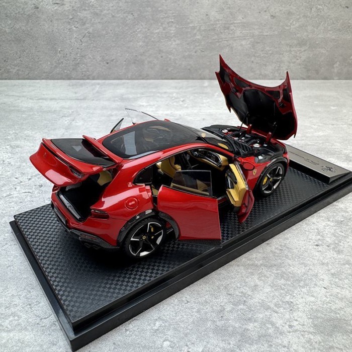 1: 43 BBR Ferrari Ferrari Purosangue FUV Alloy เครื่องประดับโมเดลรถเปิดเต็มรูปแบบ